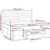 vidaXL Letto a molle con materasso blu 200x200 cm in tessuto