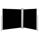 vidaXL Tenda laterale estensibile nera 120 x 600 cm