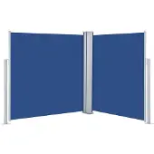 vidaXL Tenda laterale estensibile blu 140 x 600 cm