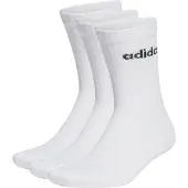 Adidas Cushioned Linear Crew 3-Pack Calze casual (40-42, bianco)