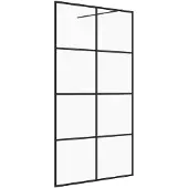 vidaXL Cabina doccia 140x195 cm ESG vetro trasparente e nero
