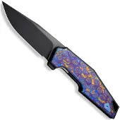 We Knife OAO, Black Ti/Timascus, Black SW/Brushed