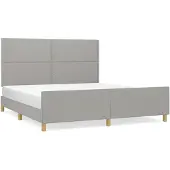 vidaXL Struttura letto senza materasso grigio chiaro 180x200 cm tessuto