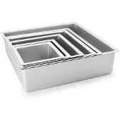 Ibili Stampo Quadrato Dritto Extra Alto 12.50x10 Cm