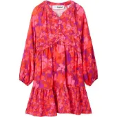 Desigual , Abito stampa fiori, Viscosa, Rosso, 5/6