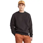 Timberland Felpa Girocollo Uomo Linear Logo Crewneck Black