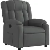 vidaXL Poltrona relax in tessuto grigio scuro