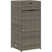 vidaXL Mobile da giardino grigio 55x55x111 cm in poly rattan