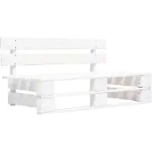 vidaXL Panca da esterno in legno bianco