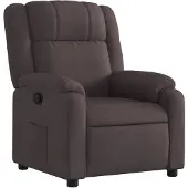 vidaXL Poltrona relax in tessuto marrone scuro