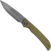 CIVIVI Coltello pieghevole Imperium Damascus, olive green micarta