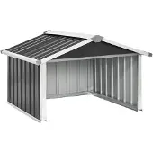 vidaXL Garage per tosaerba 92x97x63 cm Acciaio zincato Antracite