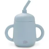 Interbaby Insi007 Bicchiere In Vetro Senza Bpa + Cannuccia Silicone