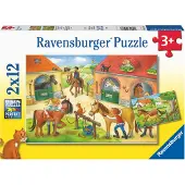 Ravensburger Puzzle Giorni Felici Nelle Scuderie 2 X 12 Pezzi