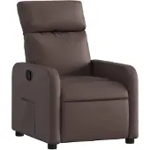 vidaXL Poltrona relax in Pelle finta marrone