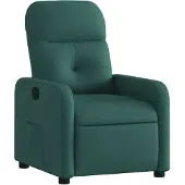 vidaXL Recliner in tessuto verde scuro