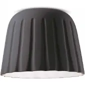 FERROLUCE Plafoniera Madame Gres in ceramica 29 cm antracite