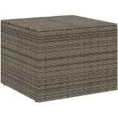 vidaXL Cassapanca da giardino Grigio 291L Poly Rattan