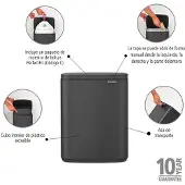Brabantia Cestino Dei Rifiuti Bo 12l