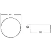 Brumberg Cerchio Biro, Ø 60 cm, on/off, bianco, 4.000 K