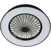 LINDBY Ventilatore da soffitto LED Mace, nero, silenzioso, Ø 47 cm