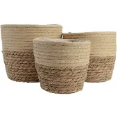 Ksd Set Di Cesti In Juta 20x17 Cm 3 Unità