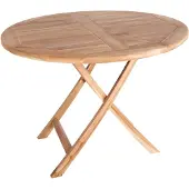 Ebuy24 Tavolo da giardino Oline Ø100 cm in teak massiccio.