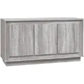 vidaXL Credenza Grigio Sonoma 102x35x55 cm Materiale a base di legno