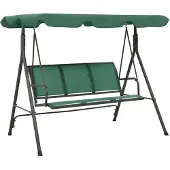vidaXL Hollywood swing verde 170 cm textilene e acciaio