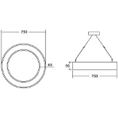 Brumberg Anello circolare5 diretto Ø 75 cm DALI bianco 3000 K