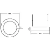 Brumberg Anello cerchio Biro10 diretto Ø 60cm Casambi argento 830