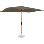 Vonroc Ombrellone Rapallo 200x300cm – Premium ombrellone rettangolare – look legno | Taupe