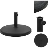vidaXL Base per ombrellone rotonda 19 kg in poliresina nera