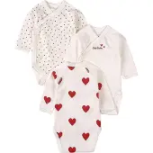Petit Bateau Tutina / body per bambino rosso / bianco naturale