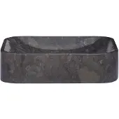 The Living Store Lavabo nero 40x40x10 cm Marmo