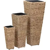 VD Home Furnishing Vaso da fiori 3 pz. Giacinto d'acqua marrone