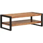 vidaXL Tavolino 120x55x40 cm in legno massiccio di acacia