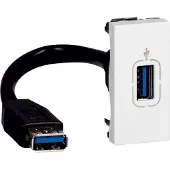 Legrand MOSAICO Presa USB 3.0 con cavo bianco 078746
