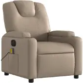 vidaXL Sedia da massaggio pieghevole, elettrica, cappuccino, ecopelle Lumarko!