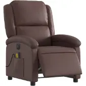 vidaXL Sedia da massaggio elettrica in Pelle finta marrone