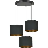Emibig Lampadario 3xE27 60W HILDE 3 BL PREMIUM BLACK 1054/3PREM