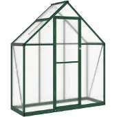 vidaXL Serra con telaio di fondazione Verde 169x58x195 cm Aluminimum