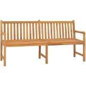 Natur24 Panchina da giardino 180 cm in teak massiccio