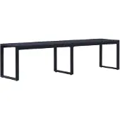 vidaXL Panchina da giardino 180 cm PS board nero