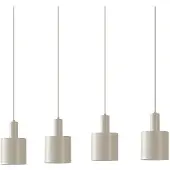 LINDBY Lampada a sospensione Ovelia, beige, a 4 luci, metallo, E27