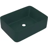 vidaXL WASHBAIN 41X30X12 CM Keramikmatte dunkelgrün