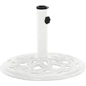 vidaXL Supporto per ombrellone bianco 44x44x31 cm in ghisa