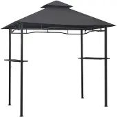 vidaXL Padiglione BBQ 240x150x255 cm in acciaio antracite