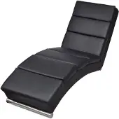 vidaXL Chaise longue nera in ecopelle