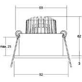 Brumberg Faretto da incasso profondo a LED RC, 830, rotondo, nero